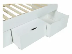 Vente-unique Cama Infantil|Cama 2 cajones 1 arcón mesa de centro colchón 90 x 190 cm LOUANE
