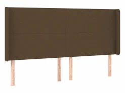 Clicnbuy Cama box spring colchón luces LED tela marrón oscuro 160x200cm Hot