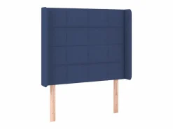 Cama box spring colchón y luces LED tela azul 90x190 cm^Clicnbuy Clearance
