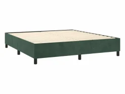 Cama box spring colchón y LED terciopelo oscuro 160x200cm^Clicnbuy Hot