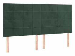 Cama box spring colchón y LED terciopelo oscuro 160x200cm^Clicnbuy Hot