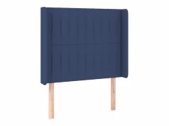 Clicnbuy Cama box spring colchón y luces LED tela azul 90x190 cm Sale