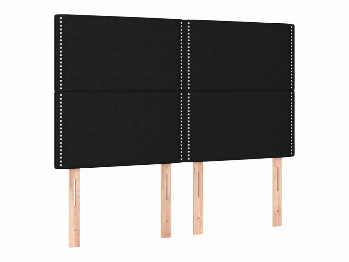 Cama box spring colchón y luces LED tela negro 140x190 cm^Clicnbuy Clearance