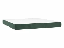 Cama box spring colchón y LED terciopelo oscuro 160x200cm^Clicnbuy Outlet