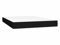 Cama box spring colchón y luces LED tela negro 140x190 cm^Clicnbuy Clearance