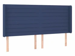 Clicnbuy Somier - 180X200Cm|Cama box spring colchón y luces LED tela azul 180x200 cm