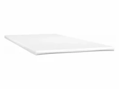 Cama box spring colchón y LED cuero sintético blanco 120x190 cm^Clicnbuy Online