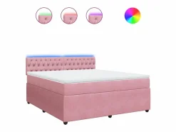 Clicnbuy Somier - 180X200Cm|Cama box spring con colchón terciopelo 180x200 cm