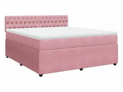 Clicnbuy Somier - 180X200Cm|Cama box spring con colchón terciopelo 180x200 cm