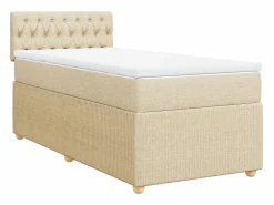 Clicnbuy Somier - 90X190Cm|Cama box spring con colchón tela color 90x190 cm
