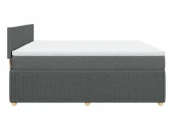 Cama box spring con colchón tela oscuro 180x200 cm^Clicnbuy Clearance