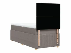 Clicnbuy Cama box spring con colchón tela gris taupe 90x190 cm Topo Clearance