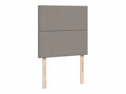 Clicnbuy Cama box spring con colchón tela gris taupe 90x190 cm Topo Clearance