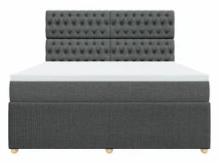 Clicnbuy Base De Cama De Láminas|Somier - 180X200Cm|Cama box spring con colchón tela oscuro 180x200 cm