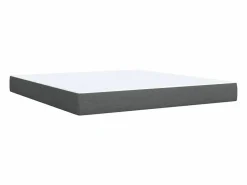 Cama box spring con colchón tela oscuro 180x200 cm^Clicnbuy Sale