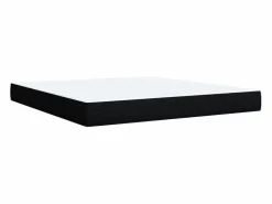 Clicnbuy Cama box spring con colchón tela 180x200 cm Negro Discount