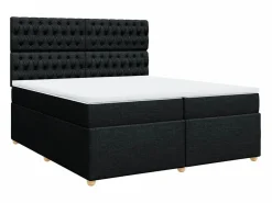 Cama box spring con colchón tela 200x200 cm^Clicnbuy Best
