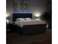 Cama box spring con colchón tela 200x200 cm^Clicnbuy Best