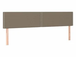 Clicnbuy Somier Tapizado|Cama box spring con colchón tela gris taupe 120x190 cm