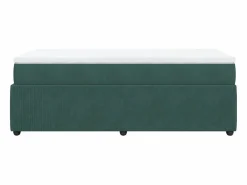 Clicnbuy Somier - 90X190Cm|Cama box spring con colchón terciopelo oscuro 90x190 cm