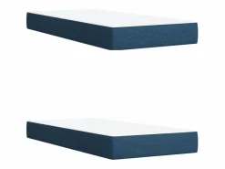 Clicnbuy Cama box spring con colchón tela 200x200 cm Azul Best