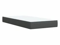 Cama box spring con colchón tela oscuro 90x190 cm^Clicnbuy Discount