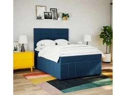 Cama box spring con colchón tela 160x200 cm^Clicnbuy Hot