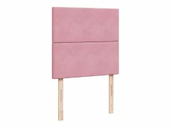 Clicnbuy Cama box spring con colchón terciopelo 80x200 cm Rosa Hot