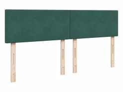 Clicnbuy Cama box spring con colchón terciopelo oscuro 180x200 cm Verde Best