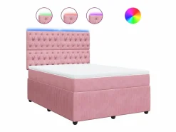 Clicnbuy Base De Cama De Láminas|Cama box spring con colchón terciopelo 160x200 cm