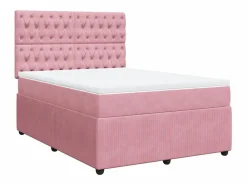 Clicnbuy Base De Cama De Láminas|Cama box spring con colchón terciopelo 160x200 cm