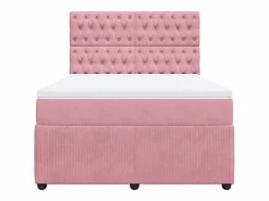 Clicnbuy Base De Cama De Láminas|Cama box spring con colchón terciopelo 160x200 cm