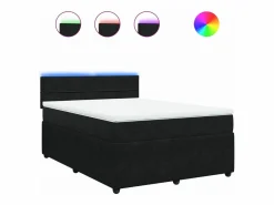 Clicnbuy Base De Cama De Láminas|Somier - 140X190Cm|Cama box spring con colchón terciopelo 140x190 cm