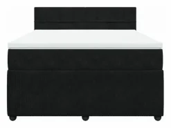 Clicnbuy Base De Cama De Láminas|Somier - 140X190Cm|Cama box spring con colchón terciopelo 140x190 cm