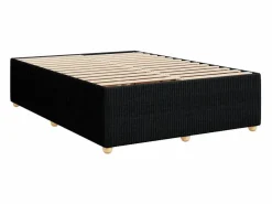 Clicnbuy Cama box spring con colchón tela 160x200 cm Negro Clearance