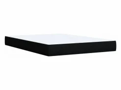 Clicnbuy Cama box spring con colchón tela 160x200 cm Negro Clearance