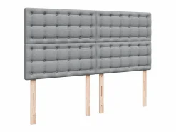 Clicnbuy Somier - 180X200Cm|Cama box spring con colchón tela claro 180x200 cm