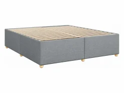 Clicnbuy Somier - 180X200Cm|Cama box spring con colchón tela claro 180x200 cm