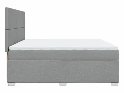 Clicnbuy Somier - 180X200Cm|Cama box spring con colchón tela claro 180x200 cm