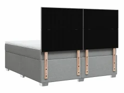 Clicnbuy Somier - 180X200Cm|Cama box spring con colchón tela claro 180x200 cm