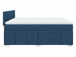 Clicnbuy Cama box spring con colchón tela 200x200 cm Azul Hot