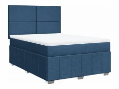 Cama box spring con colchón tela 140x200 cm^Clicnbuy New