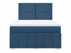 Cama box spring con colchón tela 140x200 cm^Clicnbuy New
