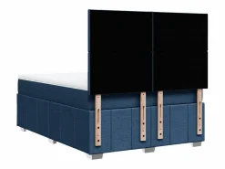 Cama box spring con colchón tela 140x200 cm^Clicnbuy New