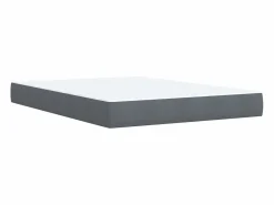 Cama box spring con colchón terciopelo oscuro 140x190 cm^Clicnbuy Sale