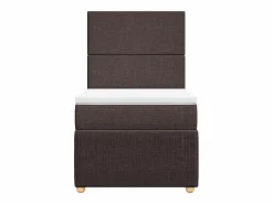 Clicnbuy Cama box spring con colchón tela marrón oscuro 90x190 cm Marru00f3n Online