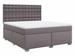 Clicnbuy Base De Cama De Láminas|Cama box spring con colchón cuero sintético 180x200 cm