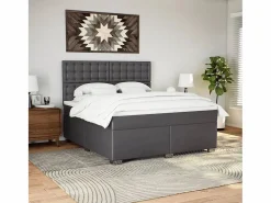 Clicnbuy Base De Cama De Láminas|Cama box spring con colchón cuero sintético 180x200 cm