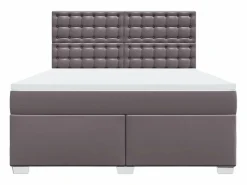 Clicnbuy Base De Cama De Láminas|Cama box spring con colchón cuero sintético 180x200 cm