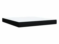 Clicnbuy Cama box spring con colchón tela 180x200 cm Negro New